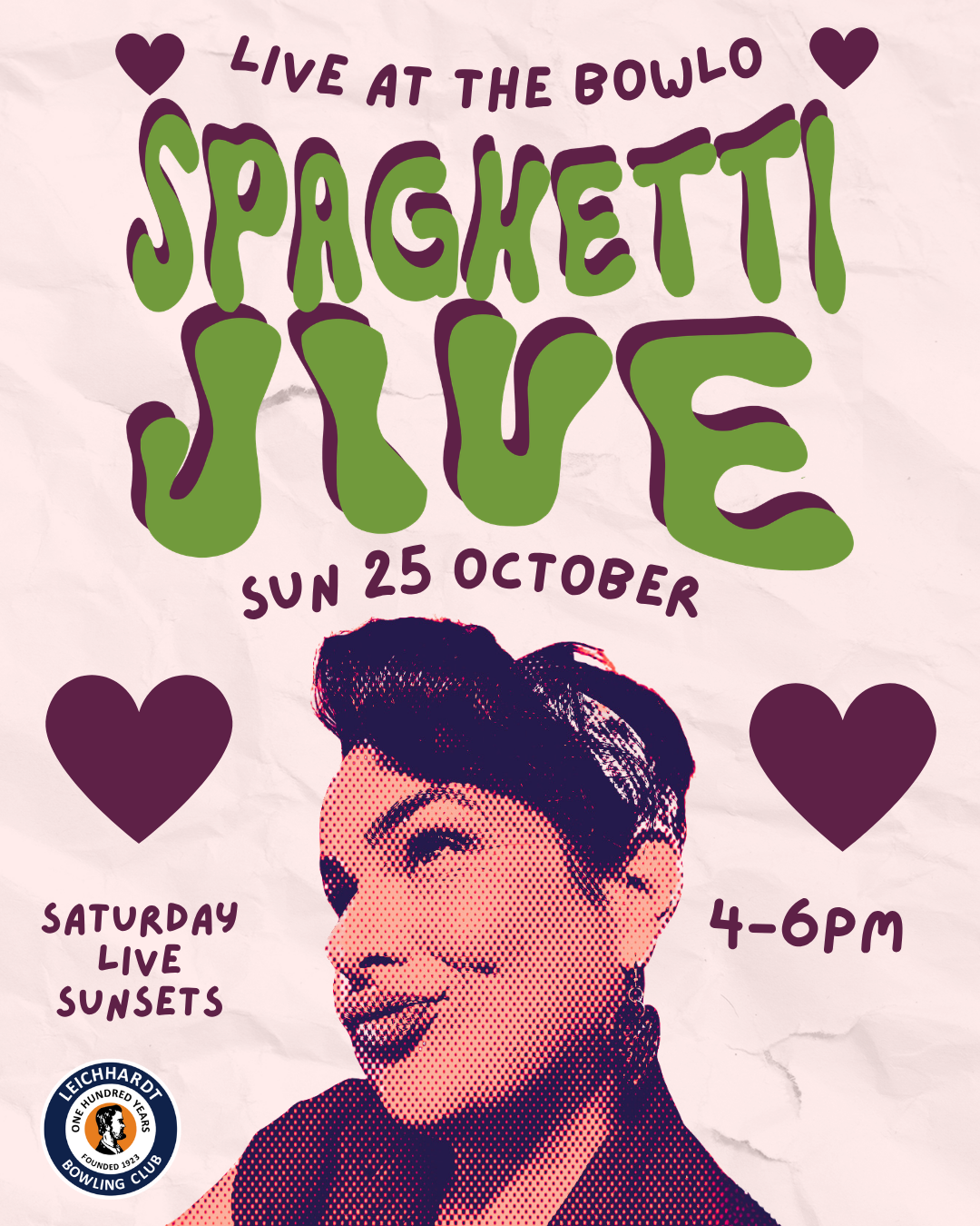 Spaghetti Jive at The Bowlo on Sunday 25 October